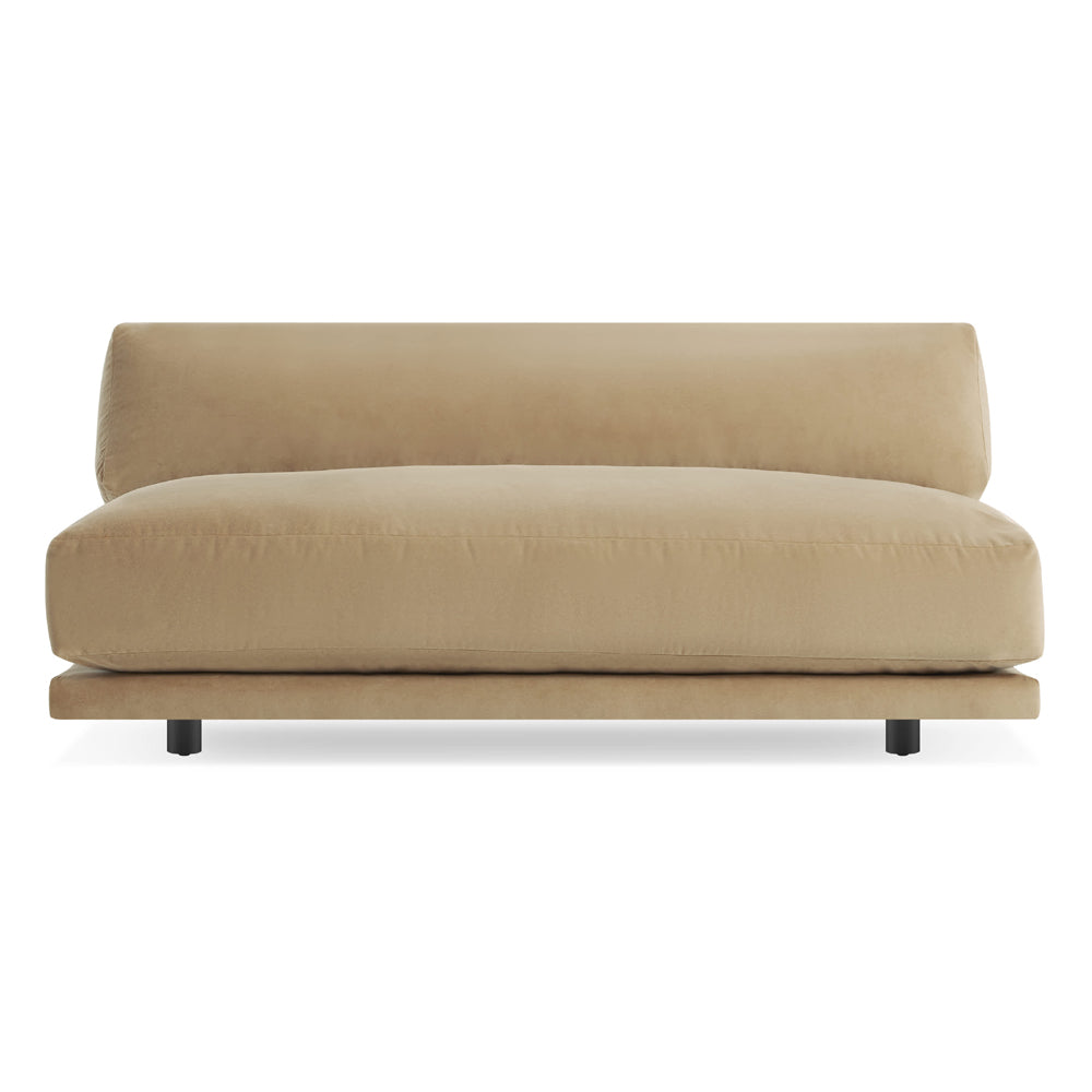 Sunday 65 Inches Armless Sofa sofa BluDot Camel Velvet 