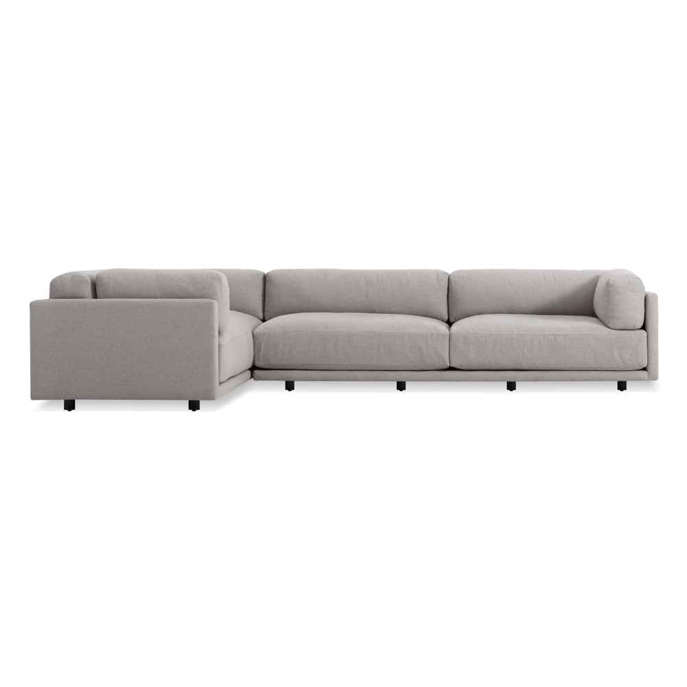 Sunday L Sectional Sofa sofa BluDot Agnew Grey Right 