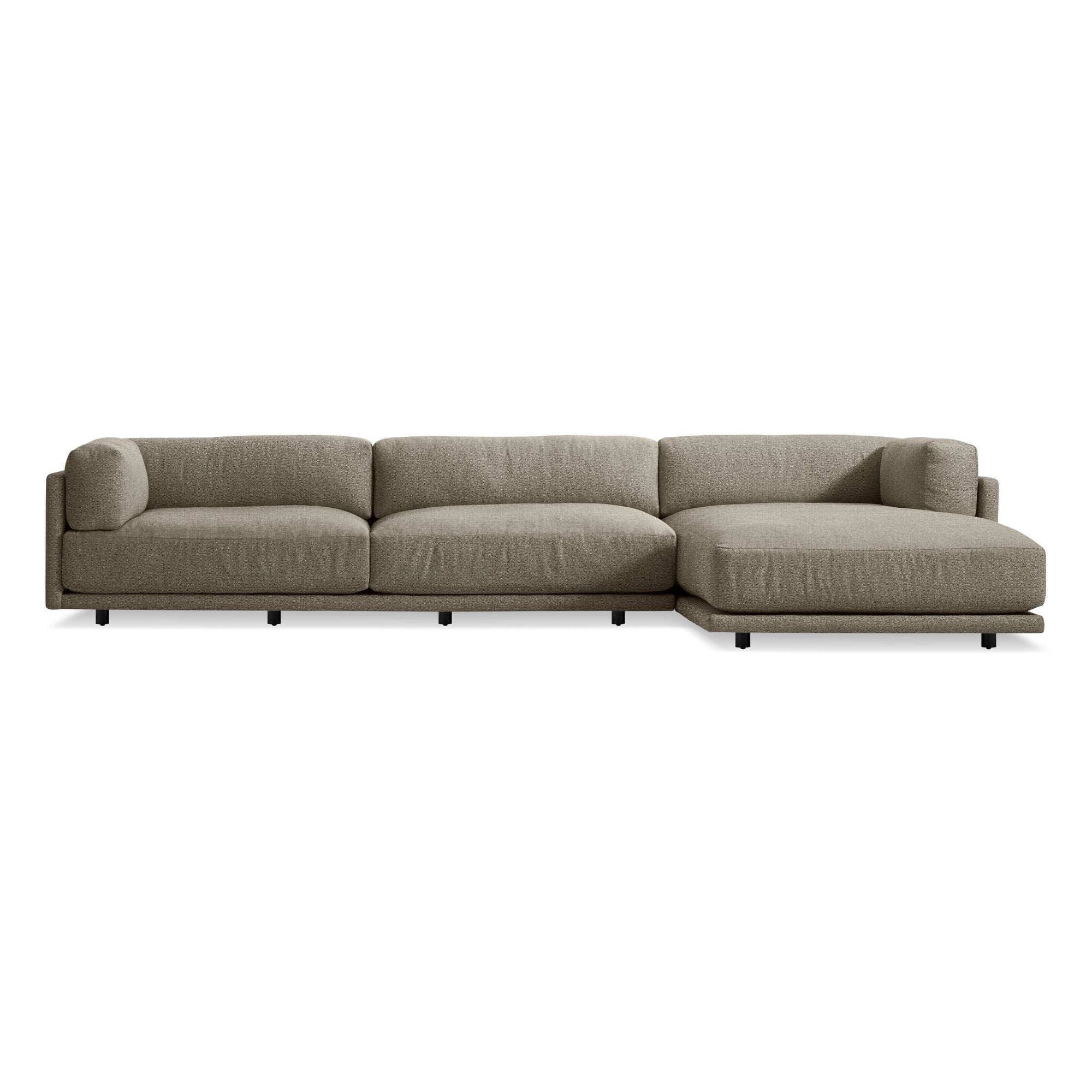 Sunday Sofa w/ Chaise Sofa BluDot Right Arm Sanford Black 