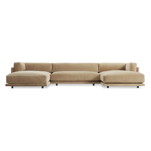 Sunday U-Shaped Sectional Sofa sofa BluDot Camel Velvet 