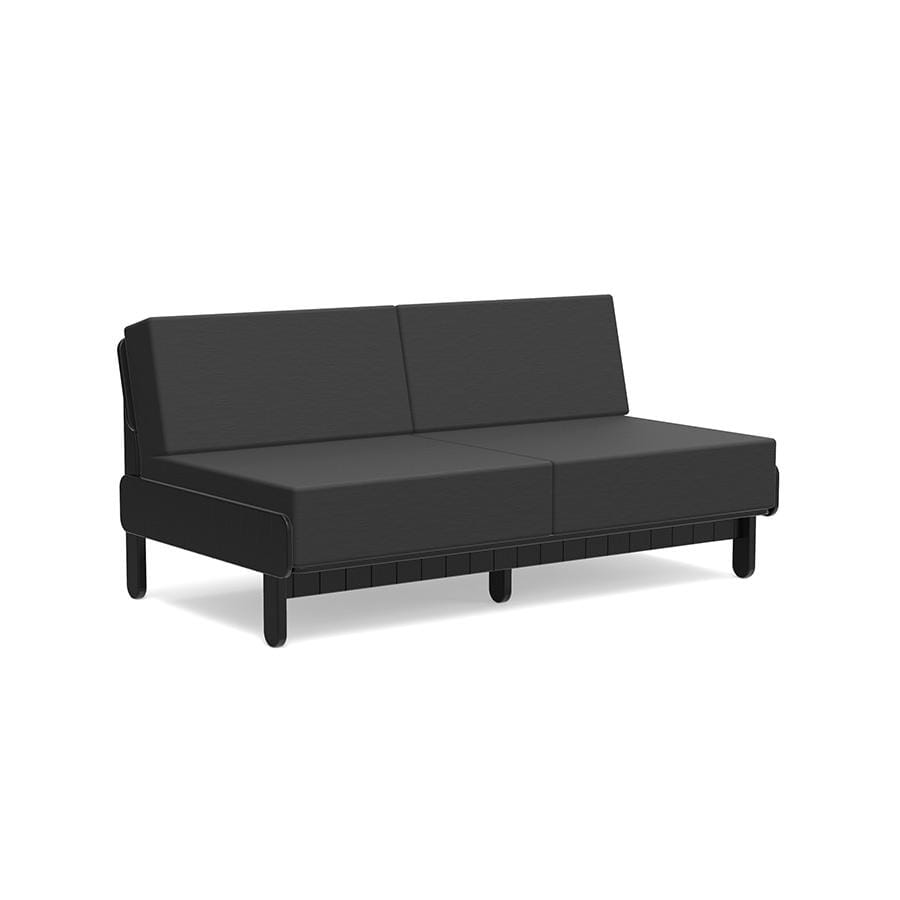 Sunnyside Loveseat Sofas Loll Designs Black Cast Charcoal 