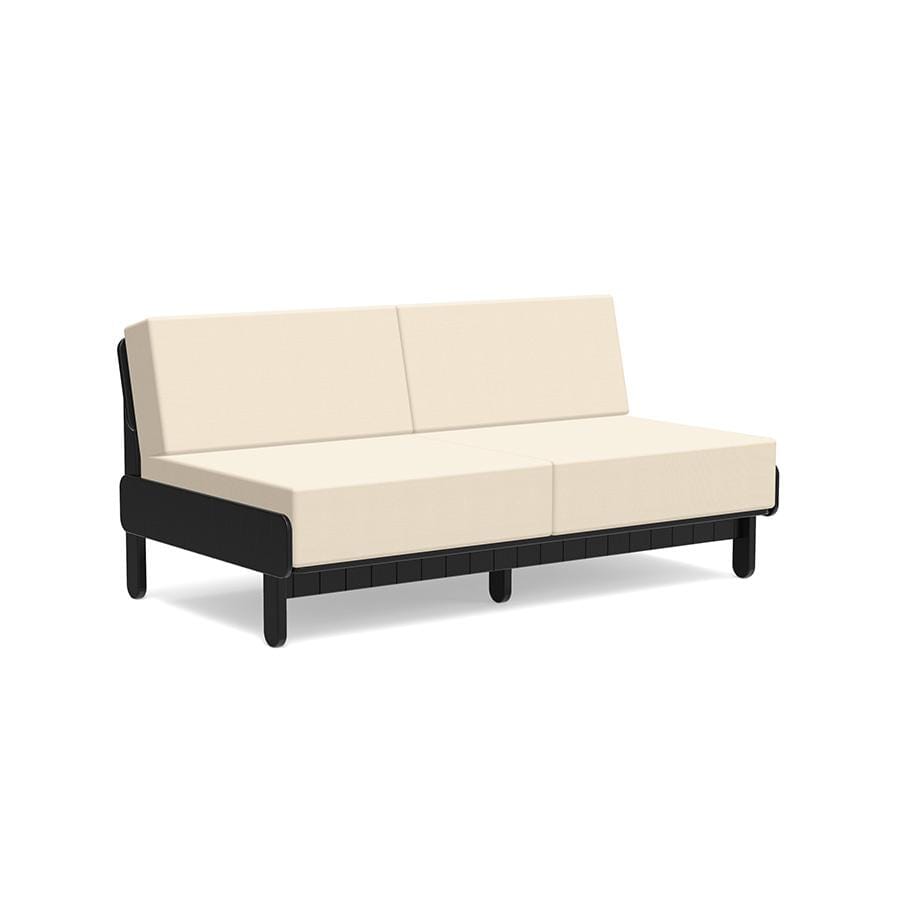 Sunnyside Loveseat Sofas Loll Designs Black Canvas Flax 