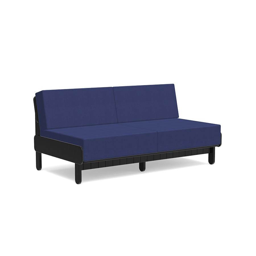 Sunnyside Loveseat Sofas Loll Designs Black Canvas Navy 