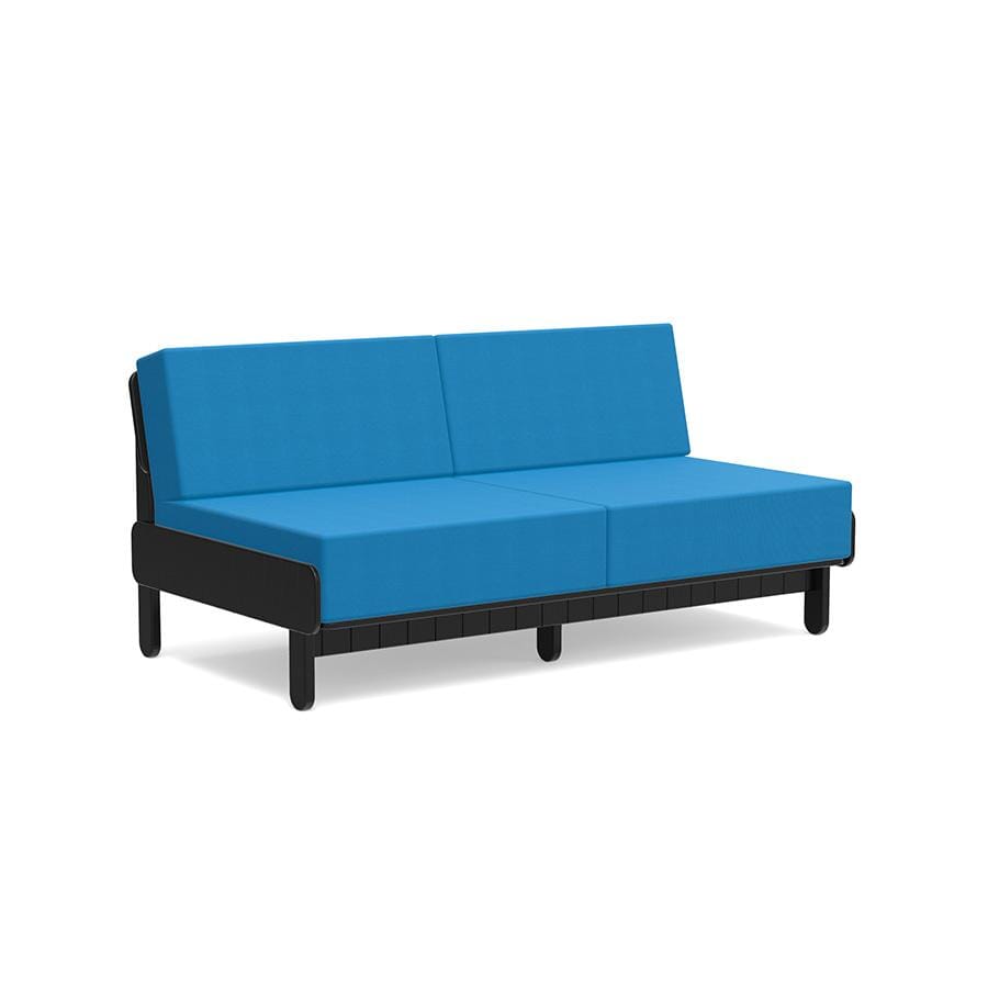 Sunnyside Loveseat Sofas Loll Designs Black Canvas Regatta 