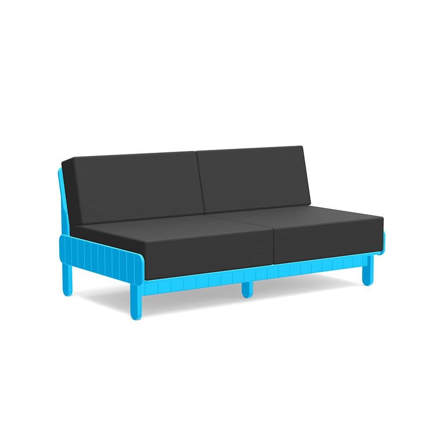 Sunnyside Loveseat Sofas Loll Designs Sky Blue Cast Charcoal 