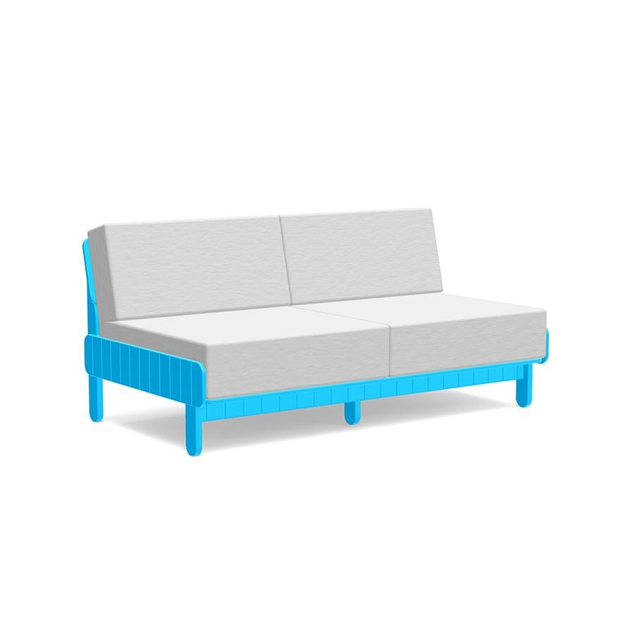 Sunnyside Loveseat Sofas Loll Designs Sky Blue Cast Silver 