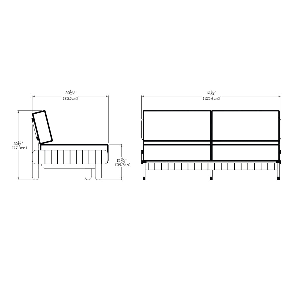 Sunnyside Loveseat Sofas Loll Designs 