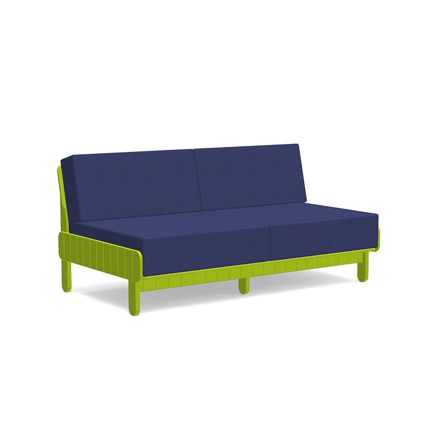 Sunnyside Loveseat Sofas Loll Designs Leaf Green Canvas Navy 