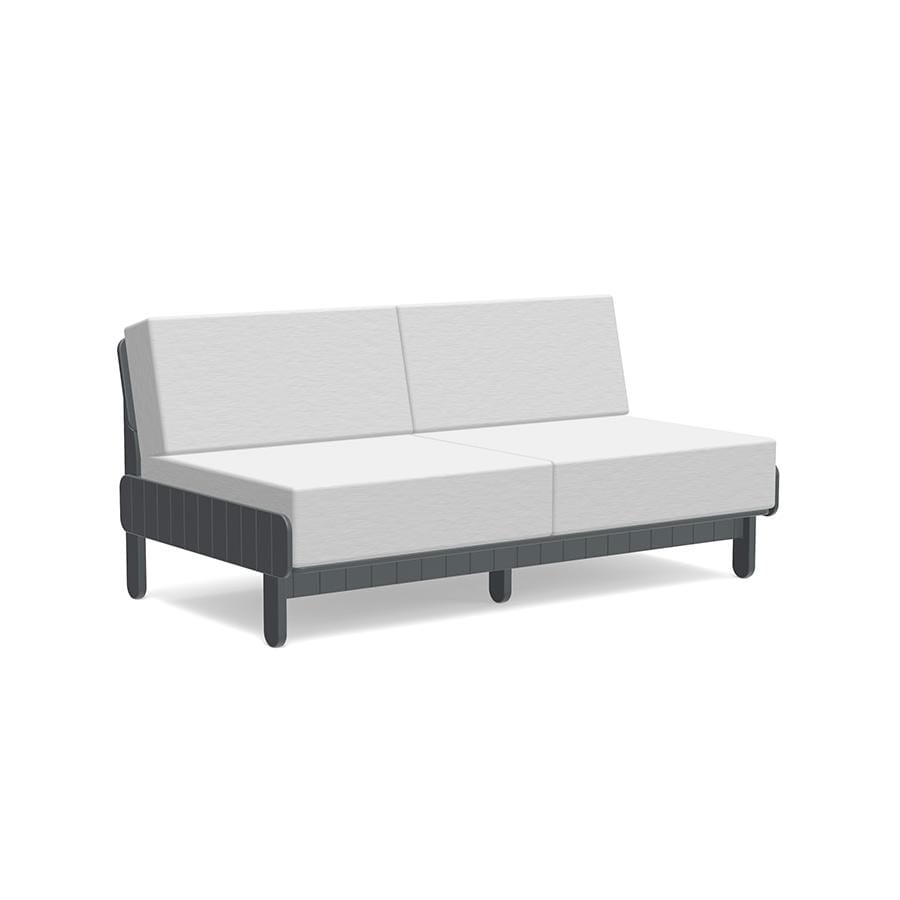 Sunnyside Loveseat Sofas Loll Designs Charcoal Grey Cast Silver 