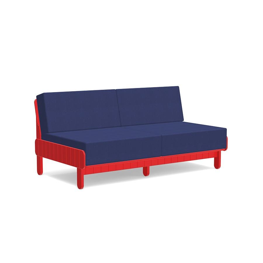 Sunnyside Loveseat Sofas Loll Designs Apple Red Canvas Navy 