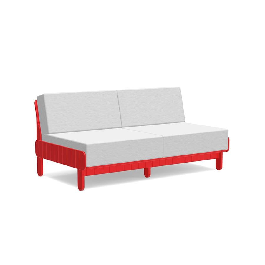 Sunnyside Loveseat Sofas Loll Designs Apple Red Cast Silver 