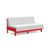 Sunnyside Loveseat Sofas Loll Designs Apple Red Cast Silver 