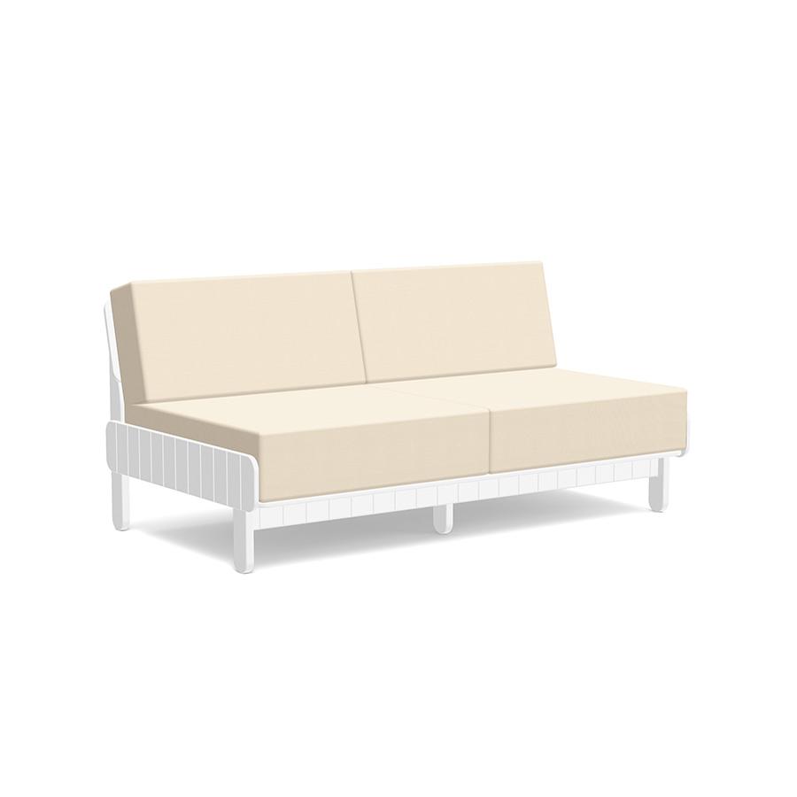 Sunnyside Loveseat Sofas Loll Designs Cloud White Canvas Flax 