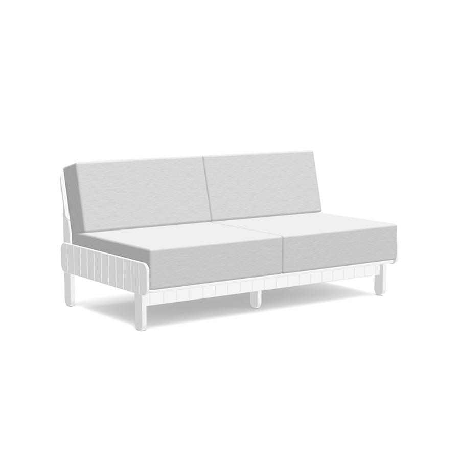 Sunnyside Loveseat Sofas Loll Designs Cloud White Cast Silver 