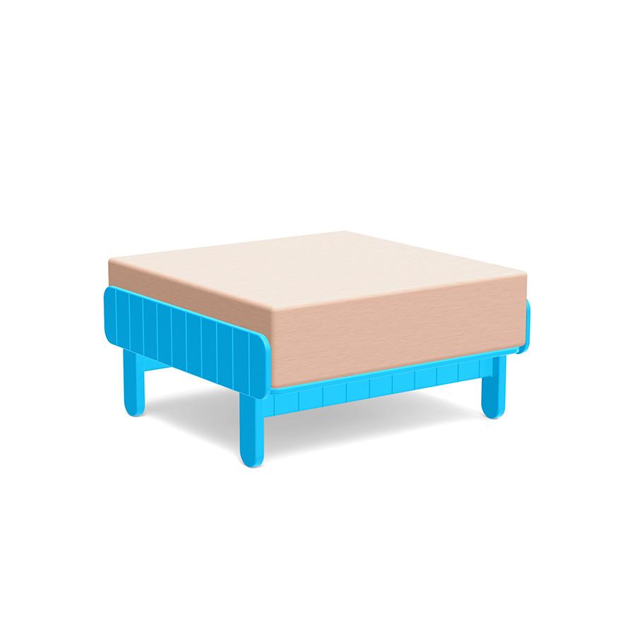 Sunnyside Ottoman Ottomans Loll Designs Sky Blue Cast Petal 