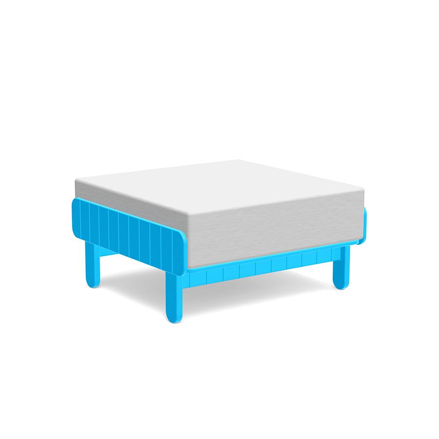 Sunnyside Ottoman Ottomans Loll Designs Sky Blue Cast Silver 