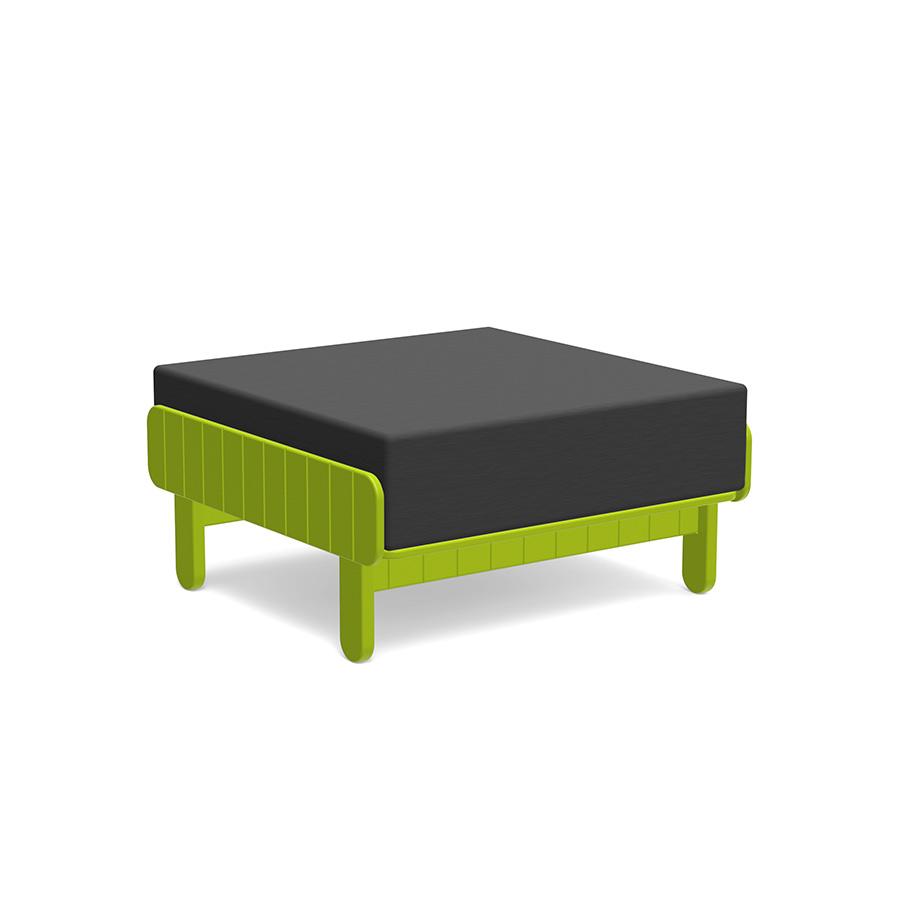 Sunnyside Ottoman Ottomans Loll Designs Leaf Green Cast Charcoal 