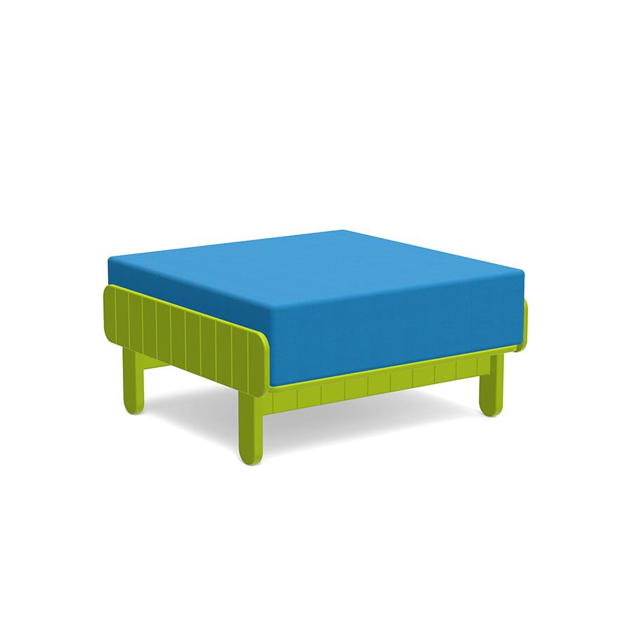 Sunnyside Ottoman Ottomans Loll Designs Leaf Green Canvas Regatta 