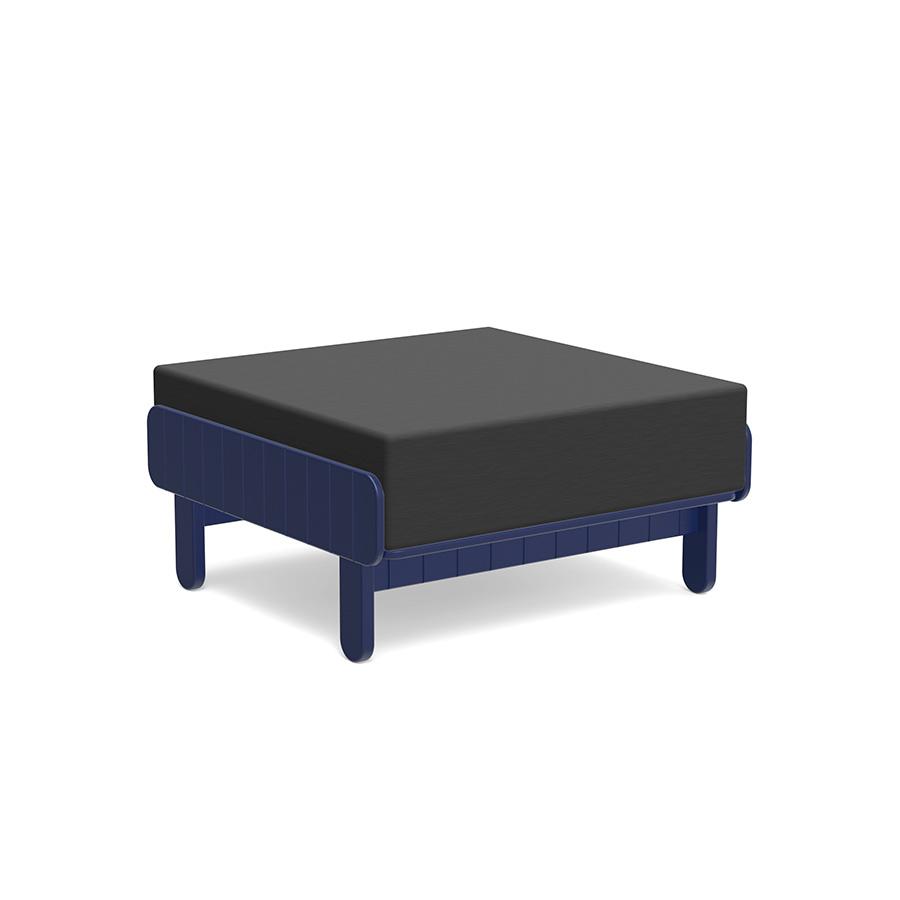 Sunnyside Ottoman Ottomans Loll Designs Navy Blue Cast Charcoal 