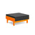 Sunnyside Ottoman Ottomans Loll Designs Sunset Orange Cast Charcoal 