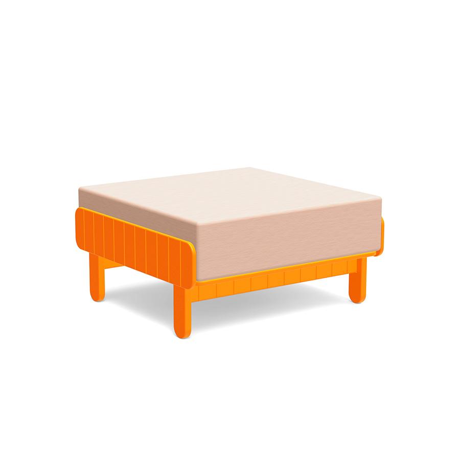 Sunnyside Ottoman Ottomans Loll Designs Sunset Orange Cast Petal 