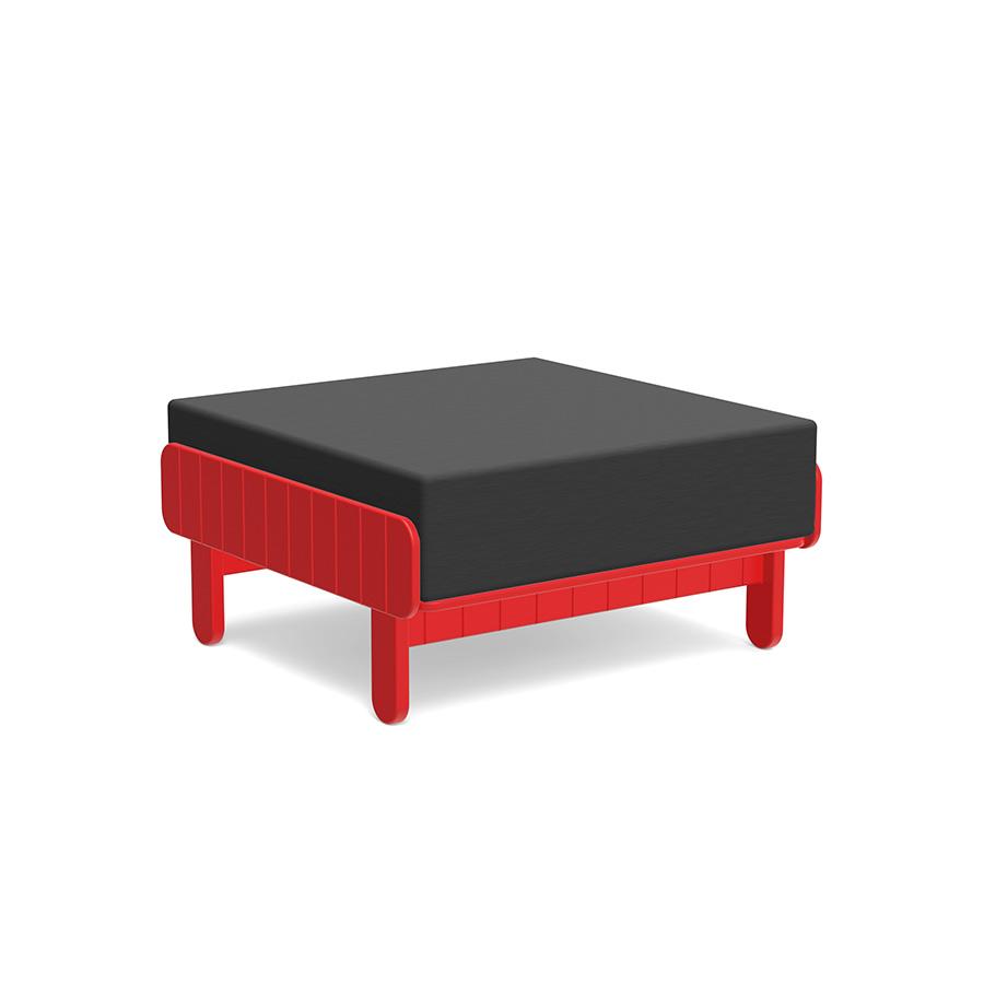 Sunnyside Ottoman Ottomans Loll Designs Apple Red Cast Charcoal 