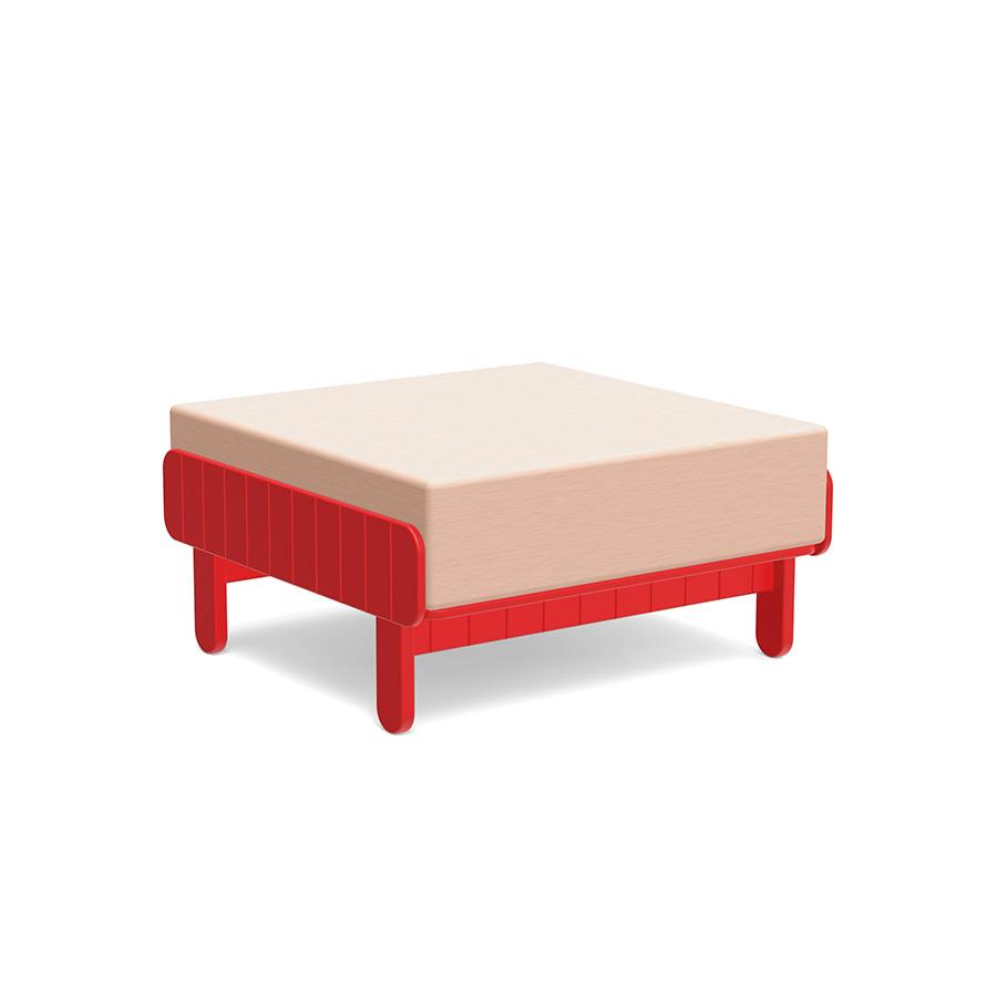 Sunnyside Ottoman Ottomans Loll Designs Apple Red Cast Petal 