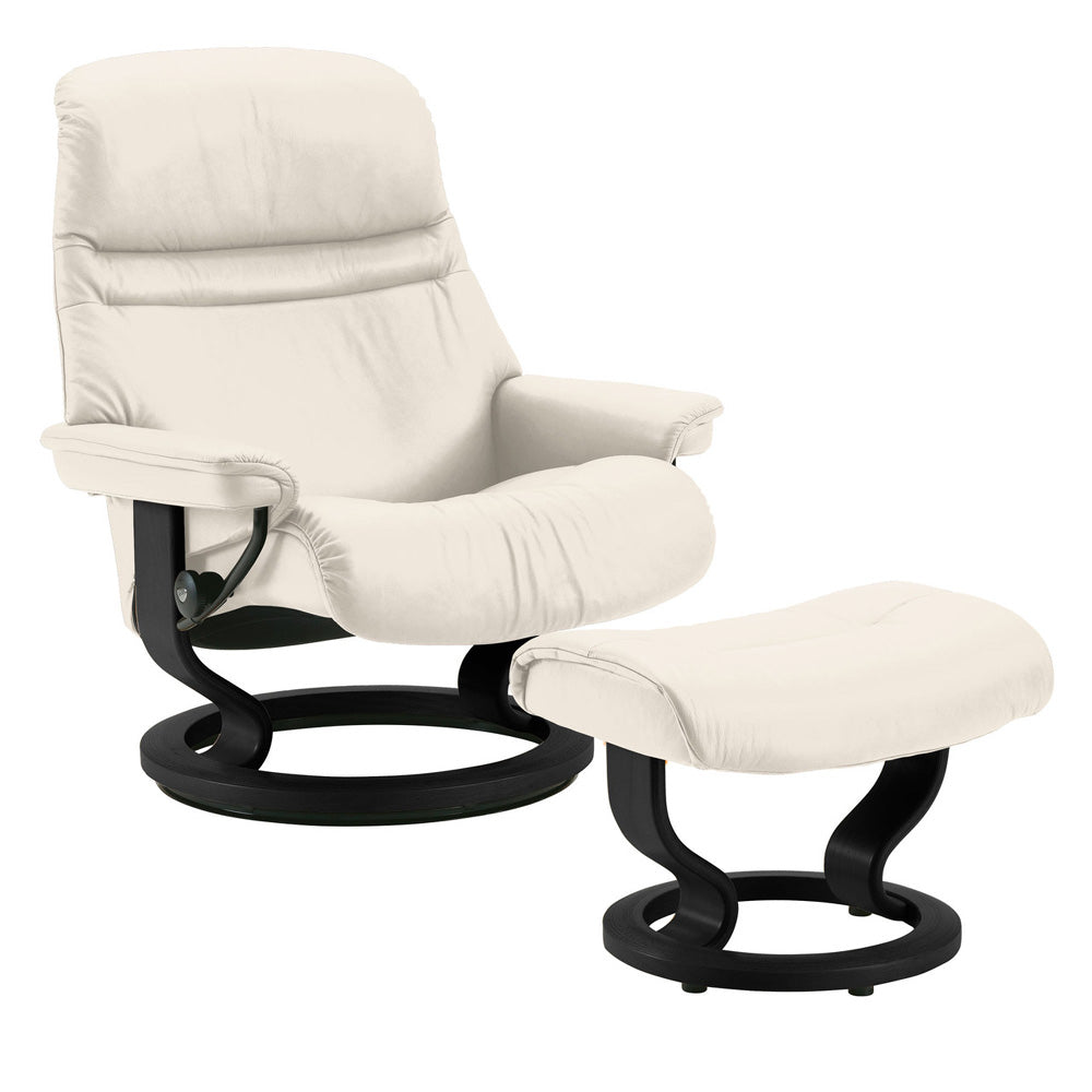 Sunrise Chair and Ottoman With Classic Base Chairs Stressless 