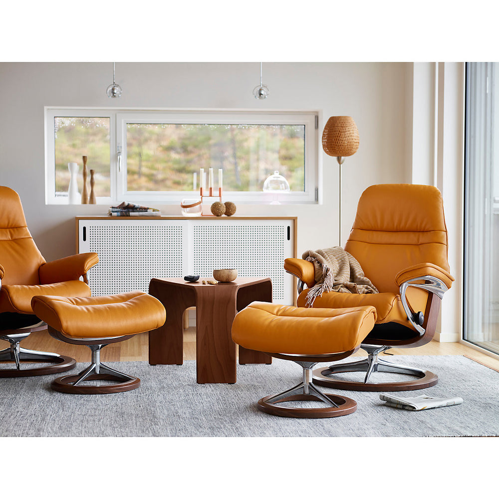 Sunrise Chair and Ottoman With Signature Base Chairs Stressless 