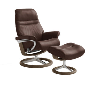 Sunrise Chair and Ottoman With Signature Base Chairs Stressless 