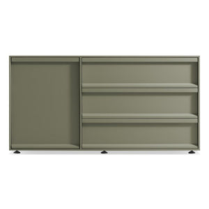 Superchoice 1 Door / 3 Drawer Credenza storage BluDot Grey Green 