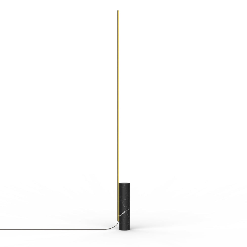 T.O Floor Lamp Floor Lamps Pablo Black Marquina Marble Brass 