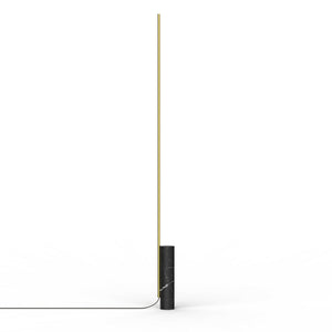 T.O Floor Lamp Floor Lamps Pablo Black Marquina Marble Brass 