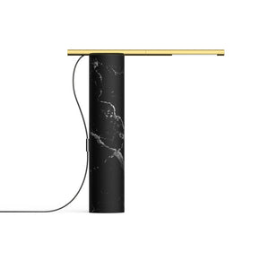 T.O Table Lamp Table Lamps Pablo Black Marquina Marble Brass 