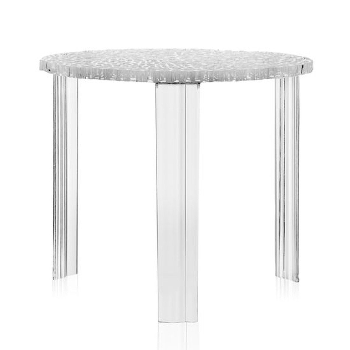 T-Table side/end table Kartell High-17.3&quot; Transparent Crystal 
