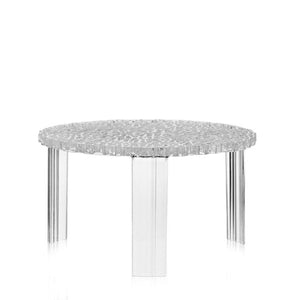 T-Table side/end table Kartell Low-11" Transparent Crystal 