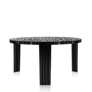 T-Table side/end table Kartell Low-11" Solid Glossy Black 