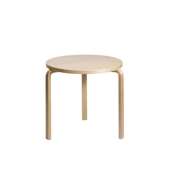 AALTO Table Round 90B Tables Artek Top Birch Veneer | Legs and Edge Band Natural Lacquered + $45.00 