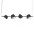 Tam Tam 4 - Linear Suspension Light suspension lamps Marset All Black 