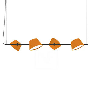 Tam Tam 4 - Linear Suspension Light suspension lamps Marset All Orange 