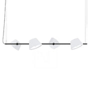 Tam Tam 4 - Linear Suspension Light suspension lamps Marset All White 