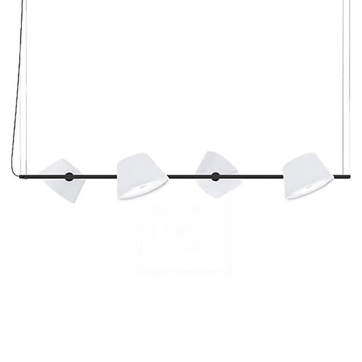Tam Tam 4 - Linear Suspension Light suspension lamps Marset All White 