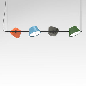 Tam Tam 4 - Linear Suspension Light suspension lamps Marset Orange/Blue/Brown/Green 