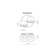 Tam Tam A2 Wall Light Wall Lights Marset 