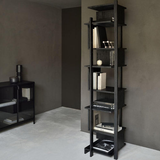 Teak Abstract Black Column storage Ethnicraft 