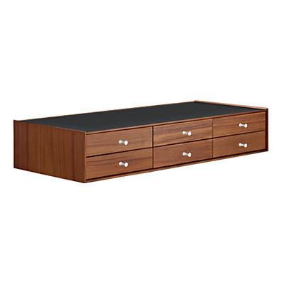 Nelson Miniature Chest 6 Drawer Without Pedestal storage herman miller Teak +$500.00 Black Studio White