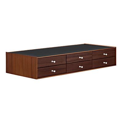 Nelson Miniature Chest 6 Drawer Without Pedestal storage herman miller Teak and Dark Brown Teak +$500.00 Black Studio White