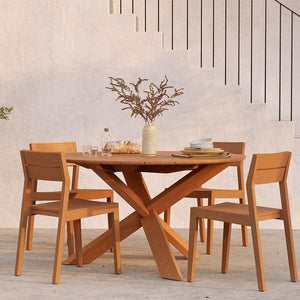 Teak Circle Outdoor Dining Table Dining Tables Ethnicraft 