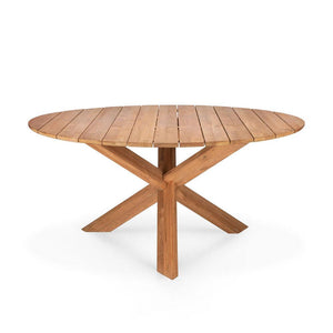 Teak Circle Outdoor Dining Table Dining Tables Ethnicraft 54" 