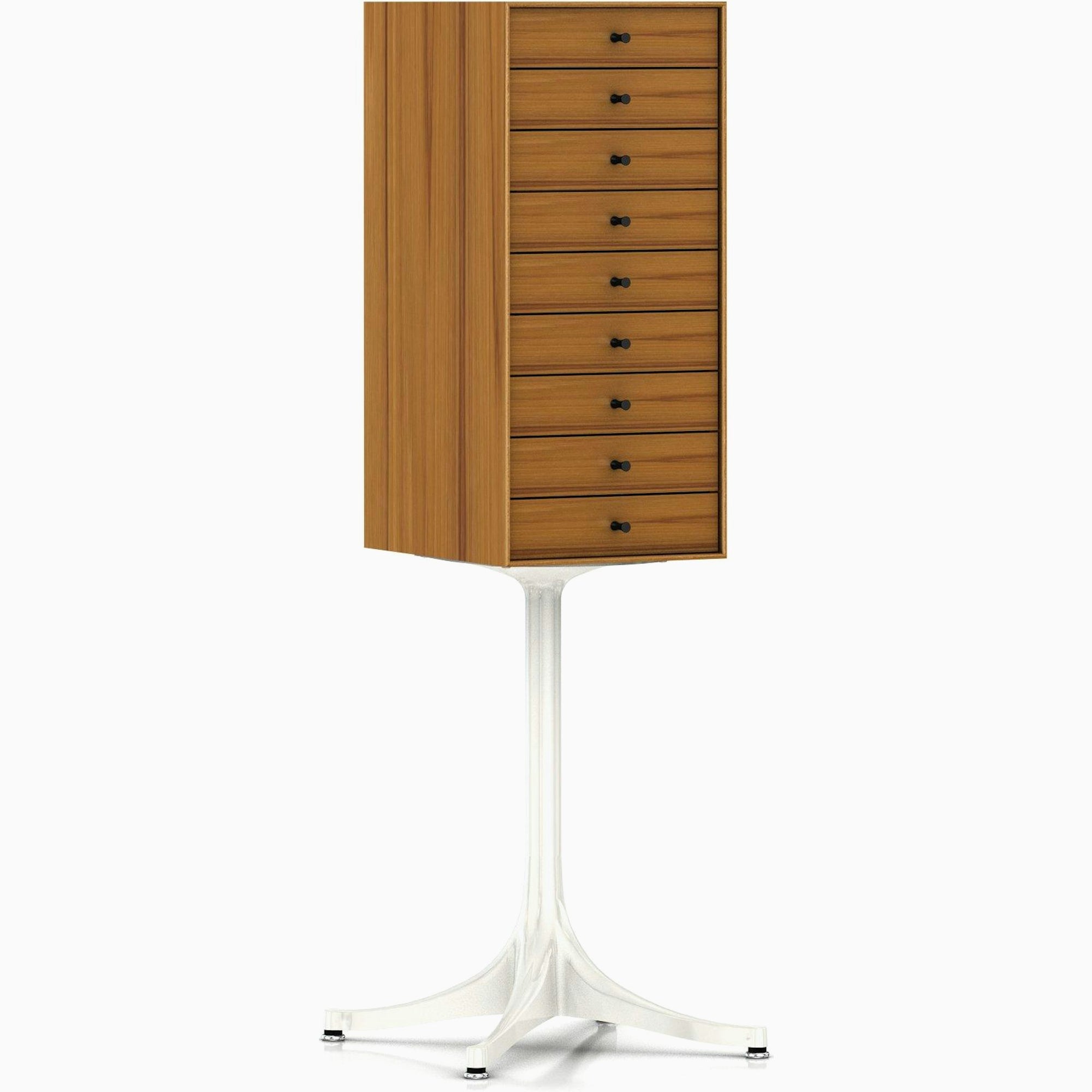 Nelson Miniature Chest 9 Drawer With Pedestal storage herman miller Teak +$750.00 Studio White Black